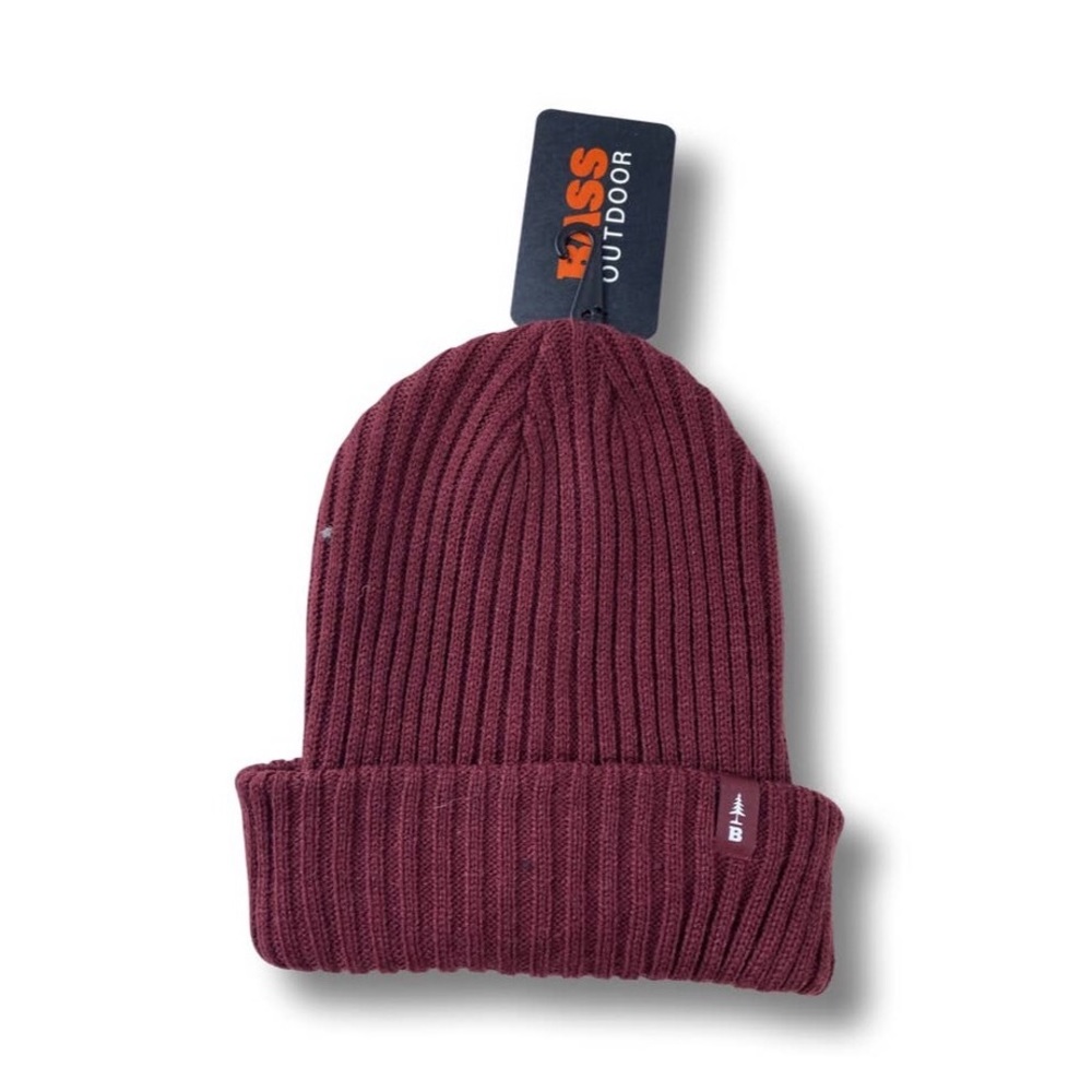 NWT Bass Outdoor Trail Loop Knit Hat in Pomegranate